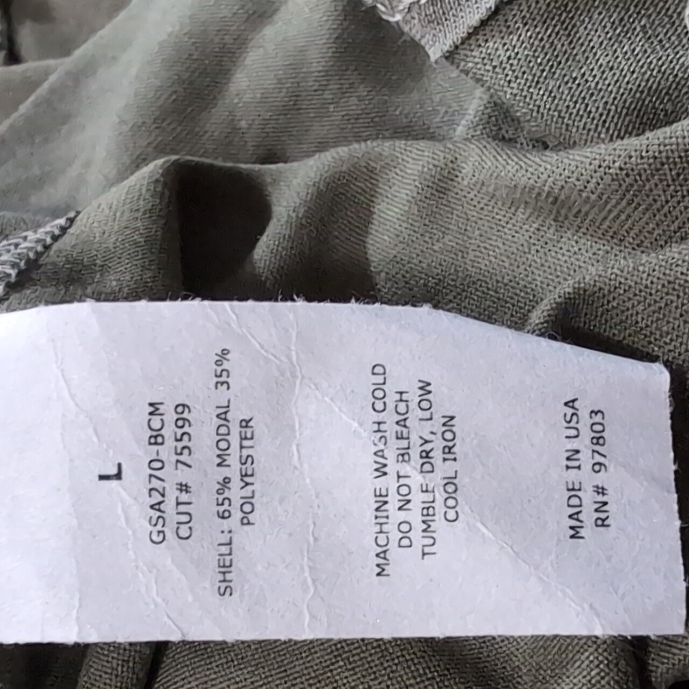 Green Envelope Olive Tiered Maxi Skirt Made in USA Boho Cottagecore Size Large - Picture 4 of 5